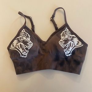 She Dual Seamless Everson Sports Bra in Midnight Mauve Marble